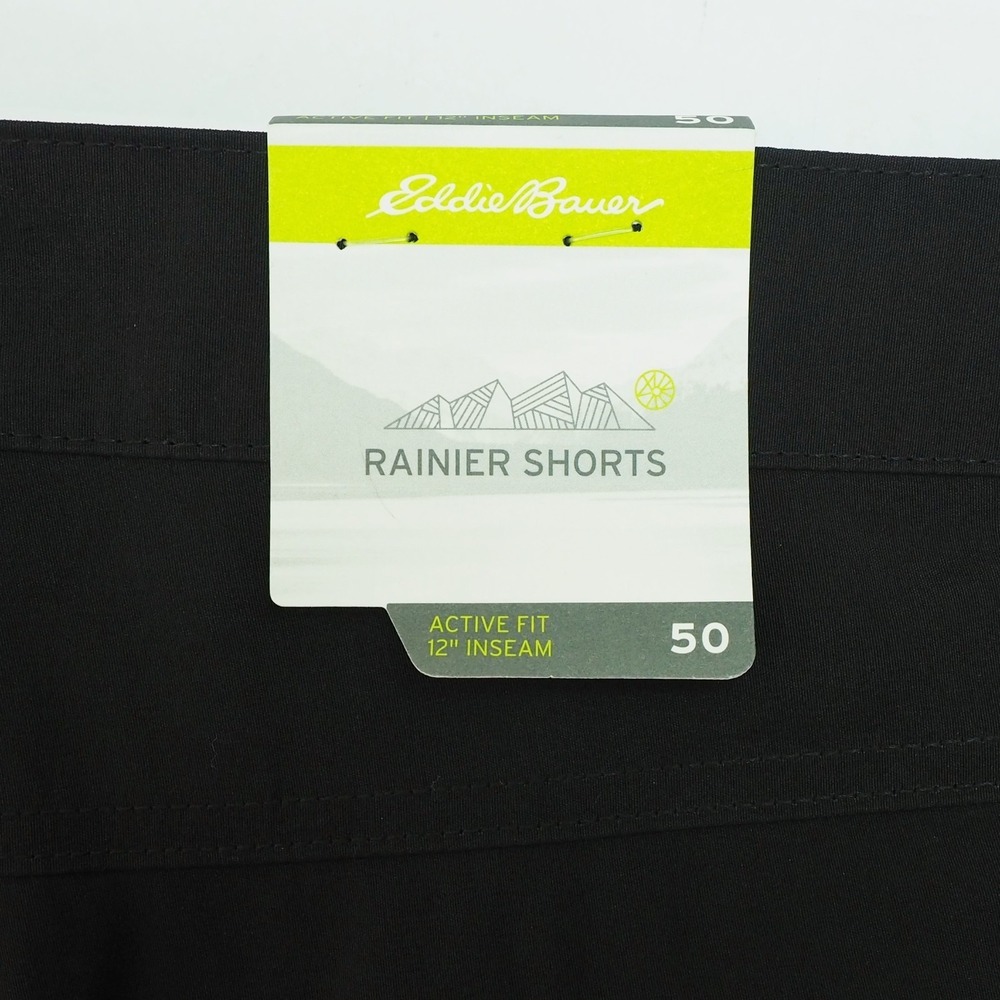 New Eddie Bauer Rainier Chino Shorts Mens 50 Black Stretch Outdoor Hiking Tech - Picture 6 of 7